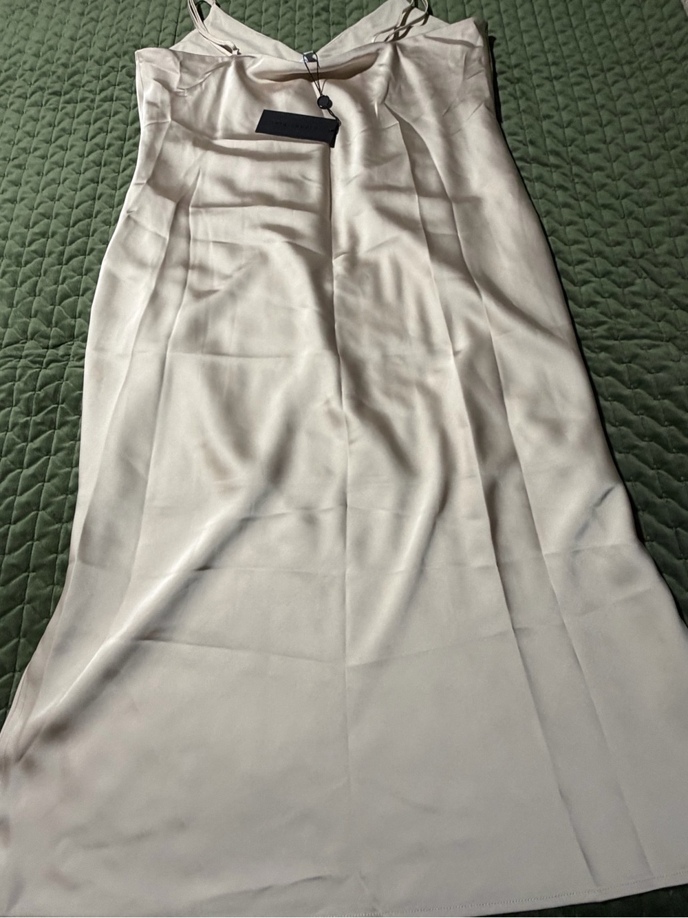 Gianni Bini Harper Ivory Satin Slip Dress Size 12 - Picture 13 of 15